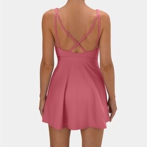 Halara Softlyzer Plush Backless Crisscross 2-Piece Pocket Dress-UPF50+ Size M